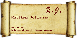 Ruttkay Julianna névjegykártya